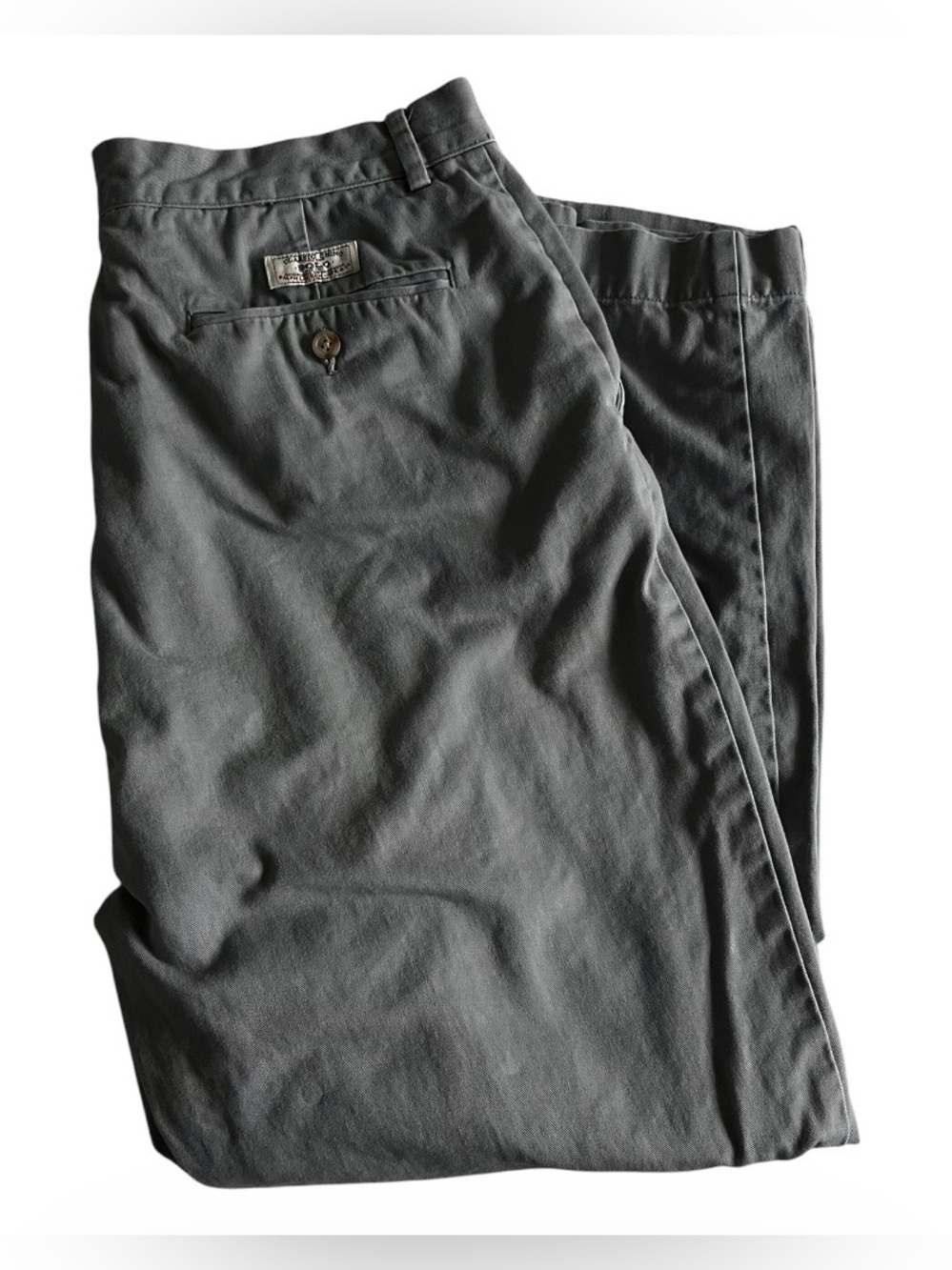 Polo Ralph Lauren Classic Fit Grey Chino Pants Mens 33x30 (32x28) 100% Cotton